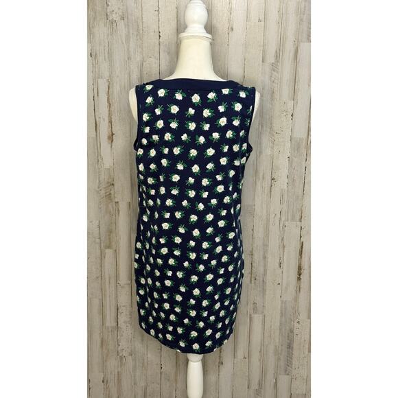 Draper James x Lands' End Blue Floral Shift Dress Petites Size Medium - Picture 4 of 7